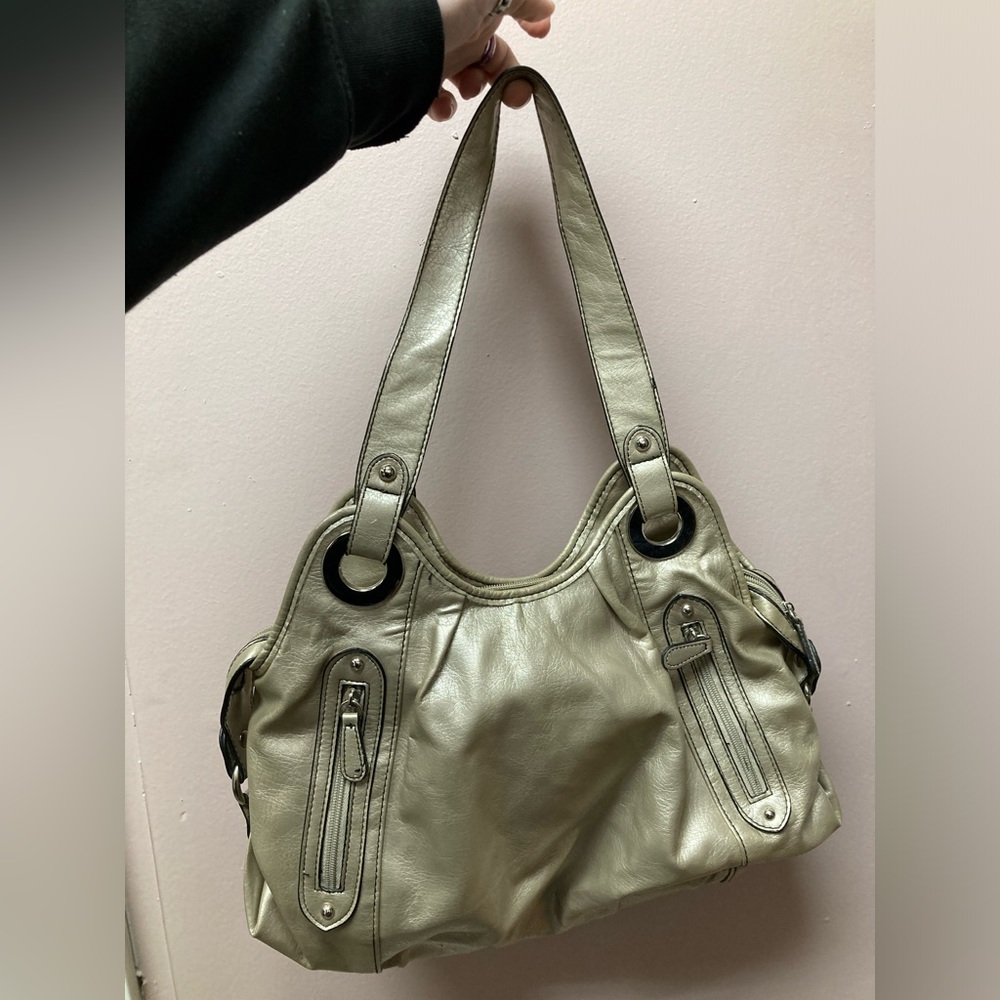 STRADA gold shoulder bag